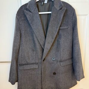 H&M Gray Wool-Blend Blazer